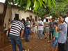 Caravana chegando na Base Missionária de Hernandárias