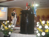 Pr. Fernando Martins e Miss. Gerciana Marques apresentando os trabalhos no Uruguai