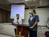 Pastor Homero ministrando na Igreja Evangélica Livre de Aqaba