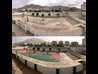 Quadra esportiva de Aqaba (antes e depois)